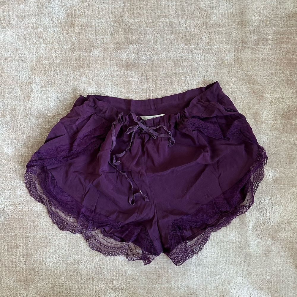 Lover 1920s lingerie style purple shorts - size S